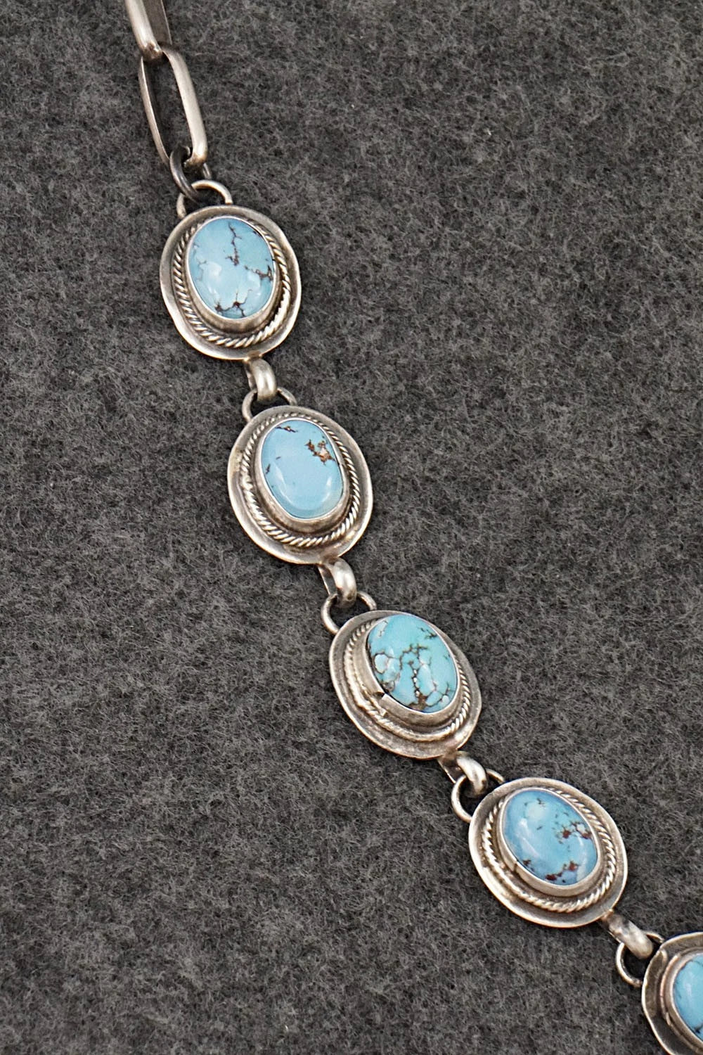 Turquoise & Sterling Silver Necklace and Earrings Set - Kathleen Livingston