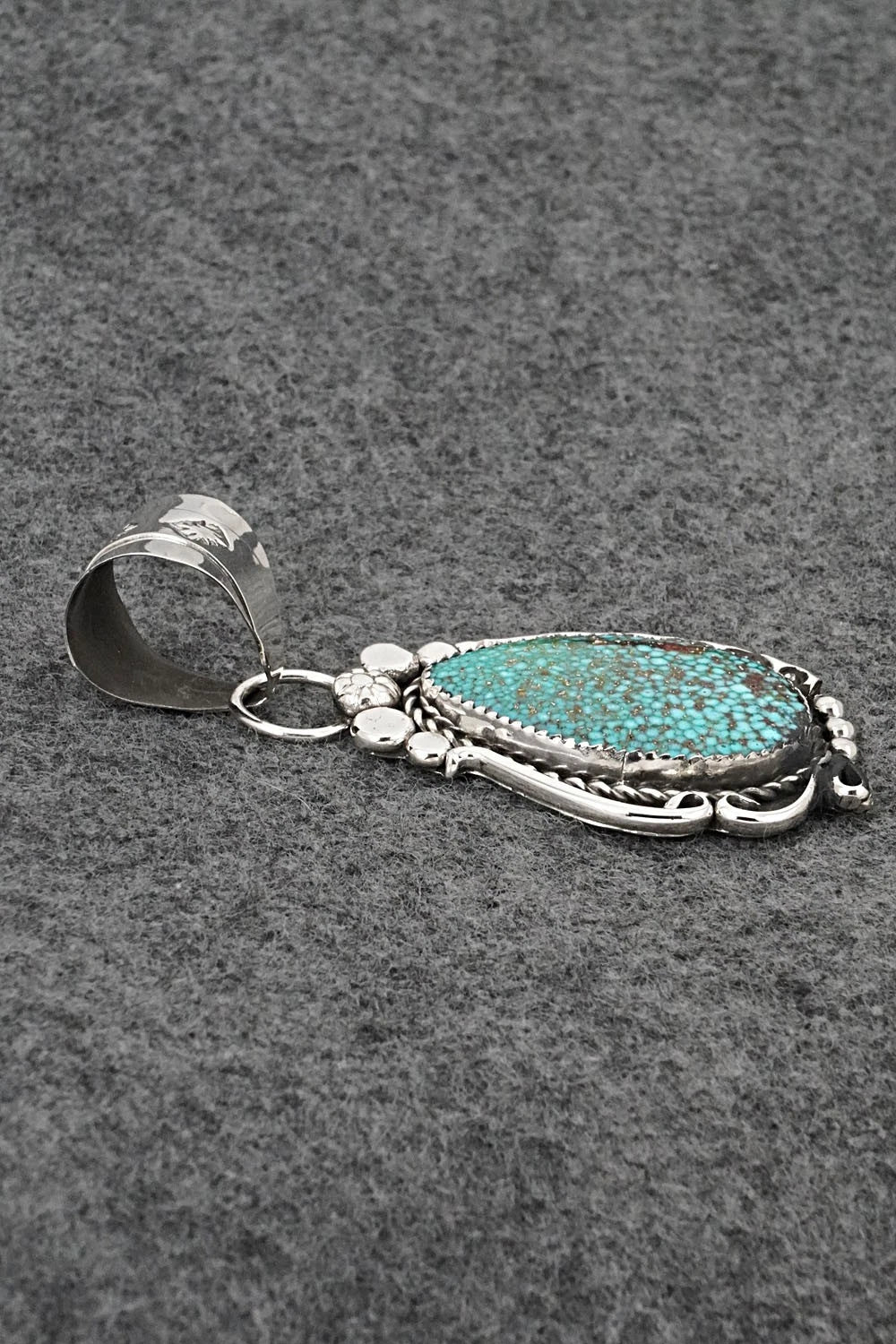 Turquoise and Sterling Silver Pendant - Phil Nez