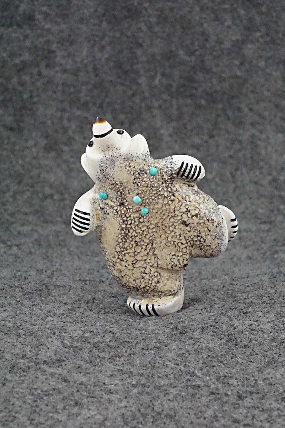Dancing Bear Zuni Fetish Carving - Claudia Peina