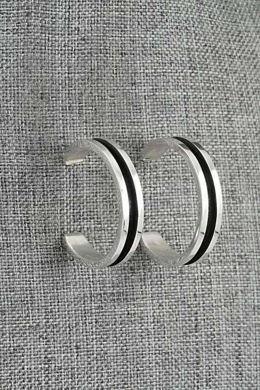 Sterling Silver Hoop Earrings - Tom Hawk