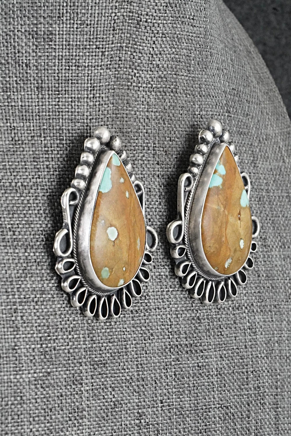 Turquoise & Sterling Silver Necklace and Earrings Set - Bob Becenti