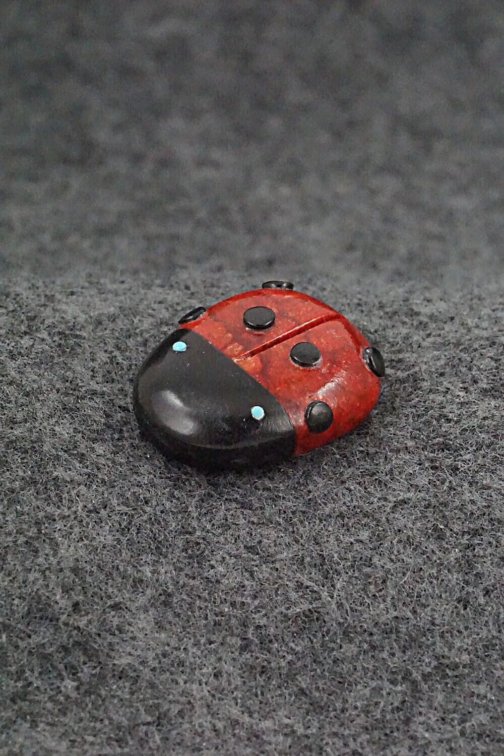 Ladybug Zuni Fetish Carving - Reynold Lunasee