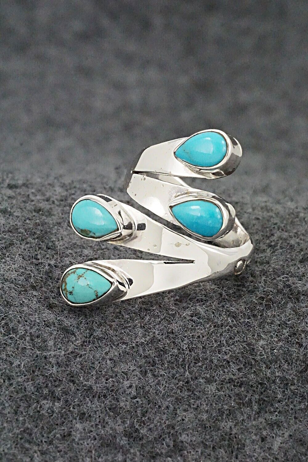 Turquoise & Sterling Silver Ring - Thomas Yazzie - Size 6.5