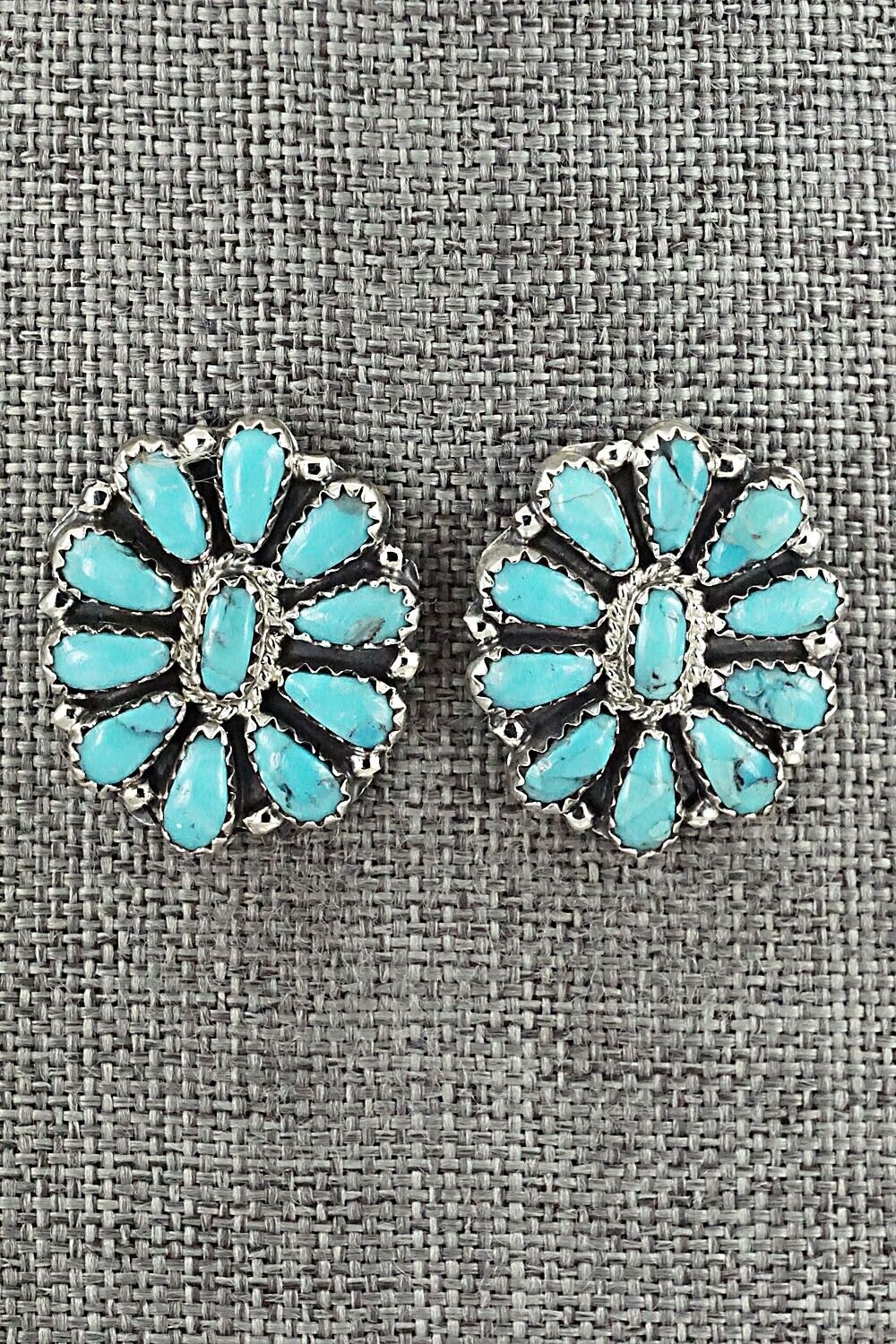 Turquoise & Sterling Silver Squash Blossom Set - Zeita Begay
