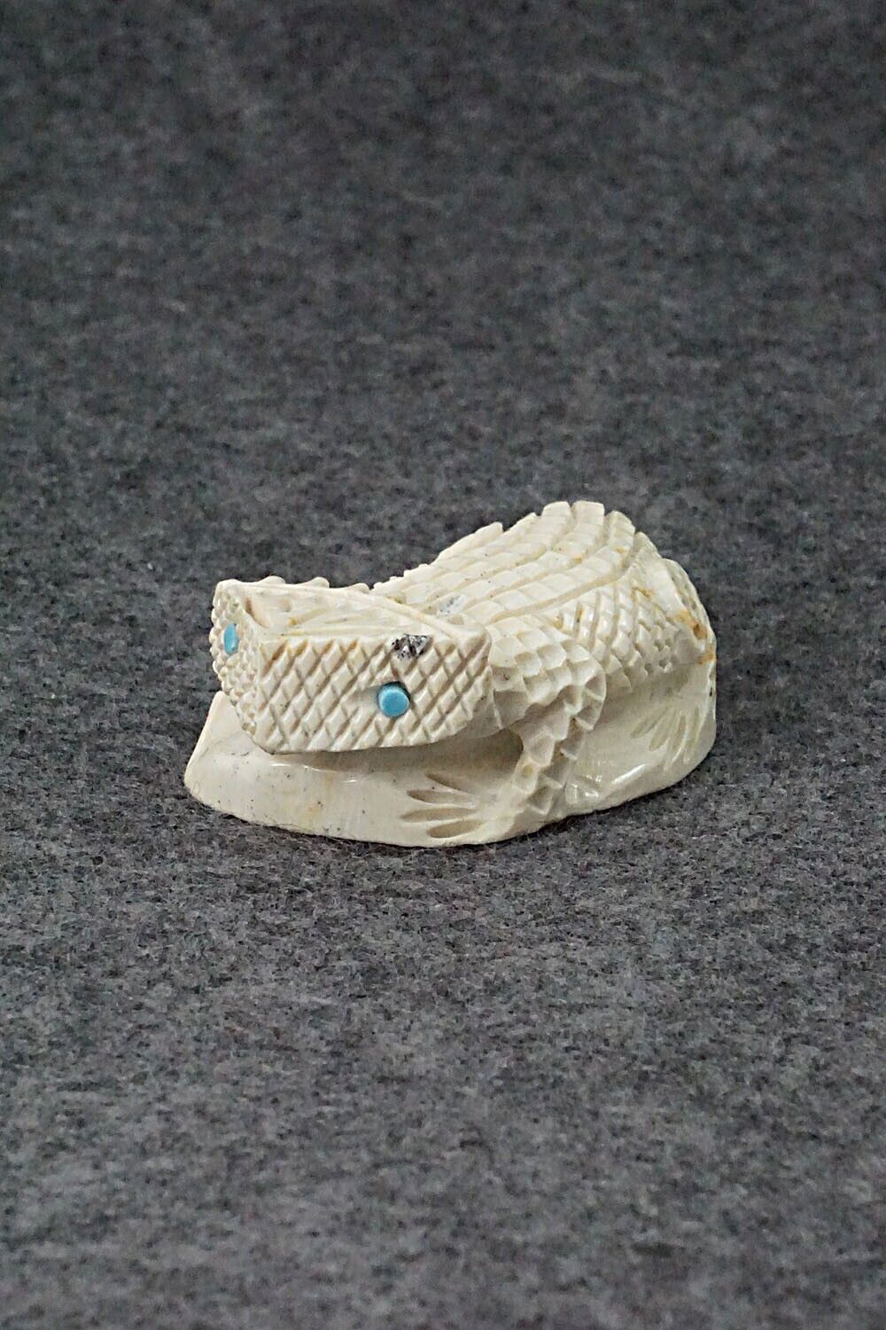Horned Toad Zuni Fetish Carving - Jensen Charlie