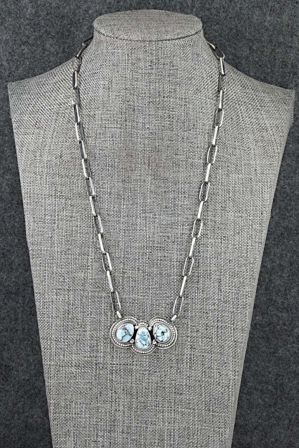 Turquoise & Sterling Silver Necklace - Darrin Livingston
