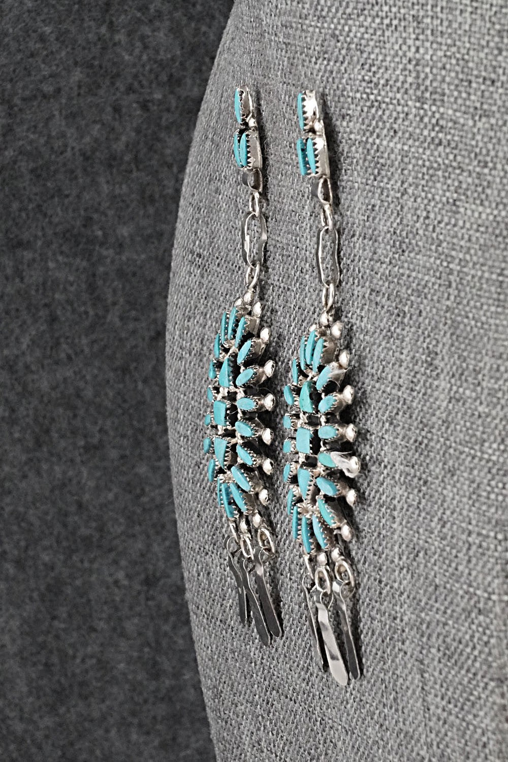 Turquoise & Sterling Silver Earrings - Evonne Hustito
