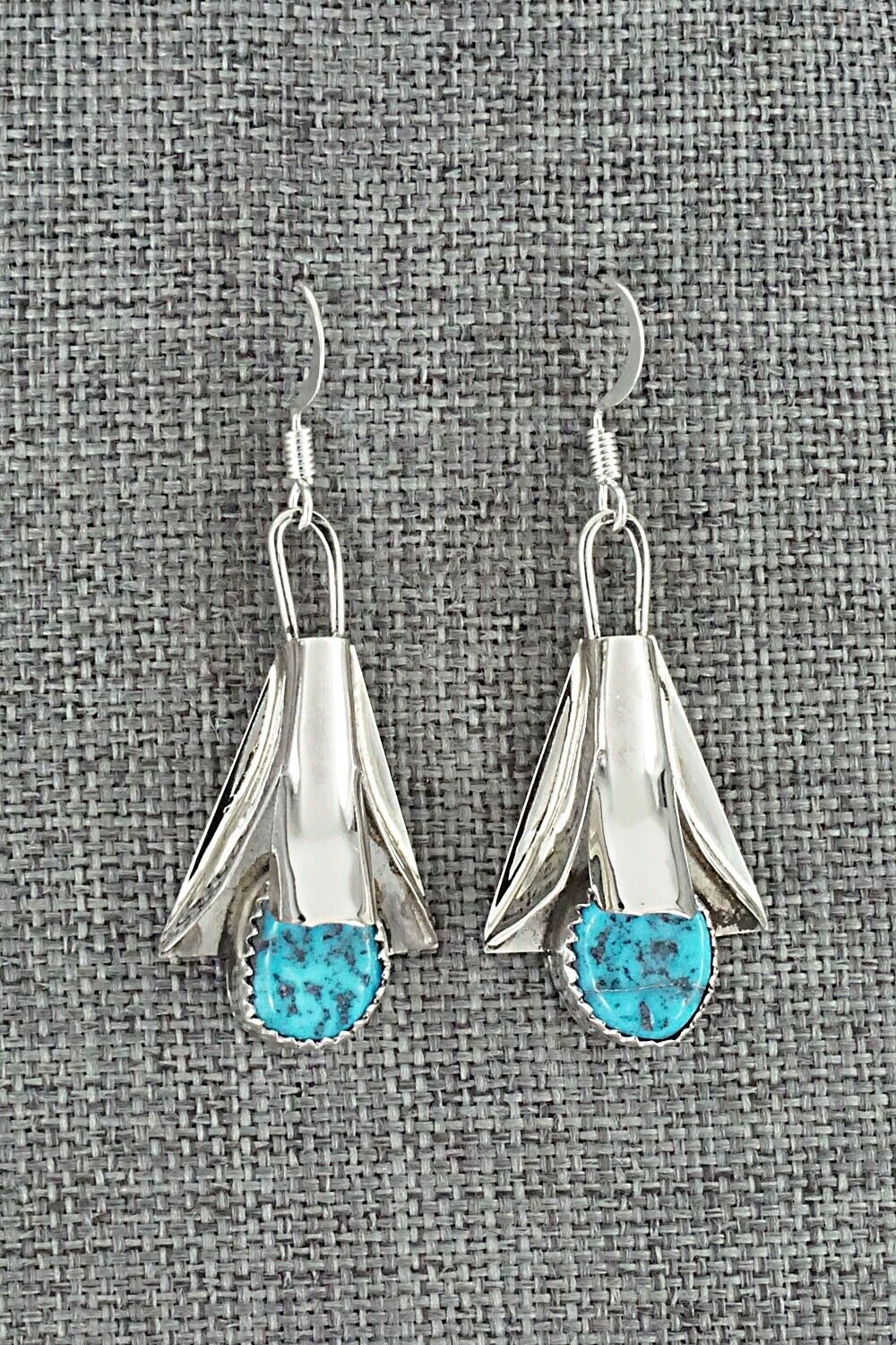 Turquoise & Sterling Silver Squash Blossom Set - Louise Yazzie