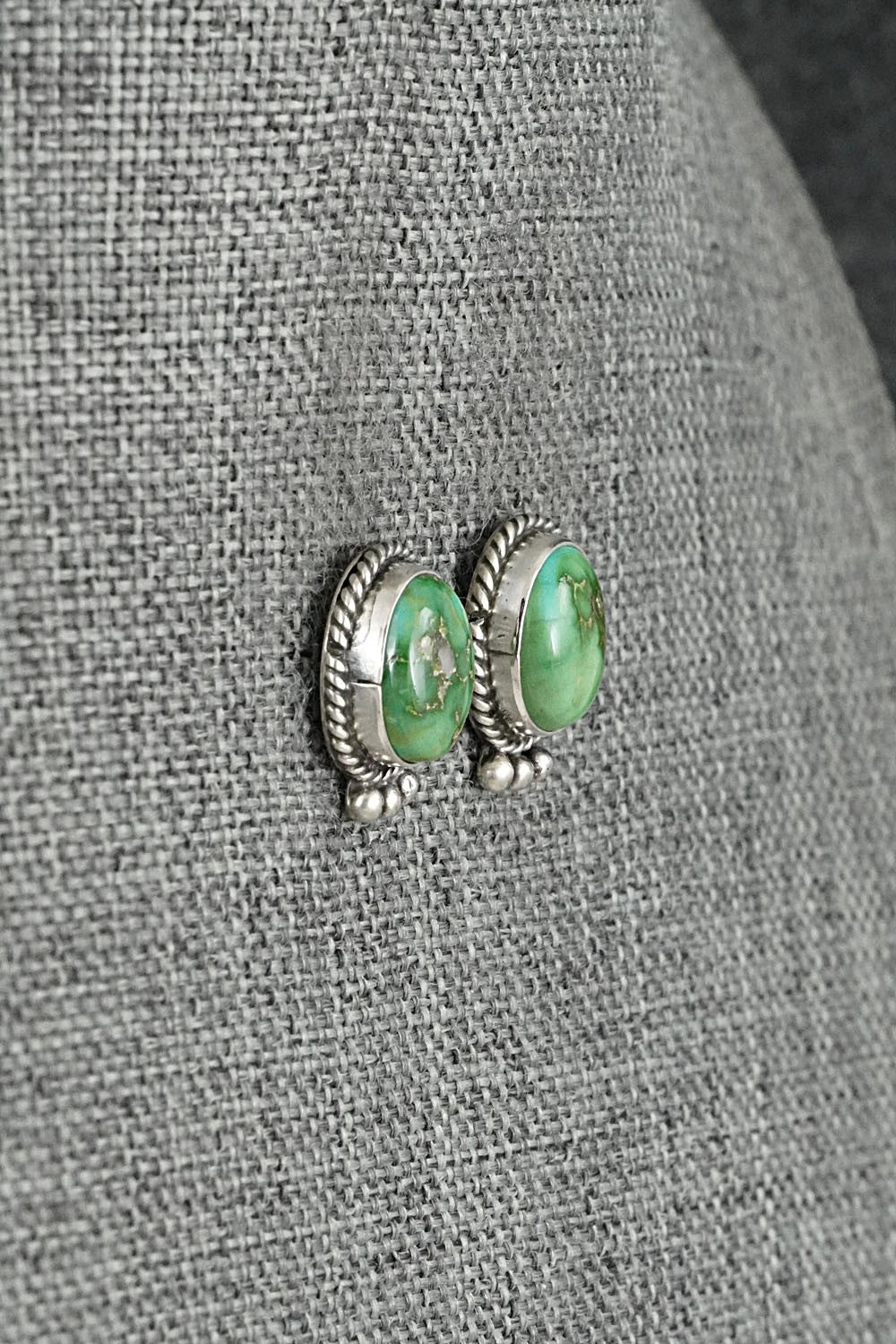 Turquoise & Sterling Silver Earrings - Rosemary Saunders