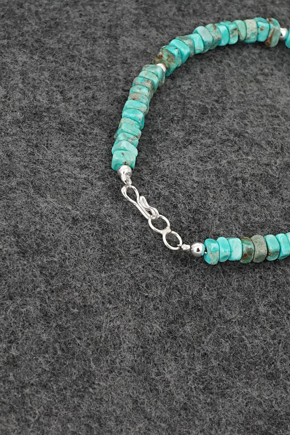 Turquoise & Sterling Silver Bracelet - Doreen Jake