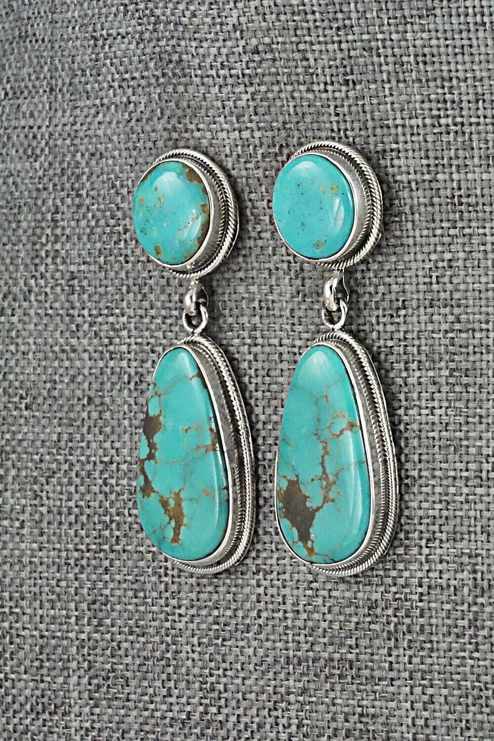 Turquoise & Sterling Silver Earrings - Mark Yazzie