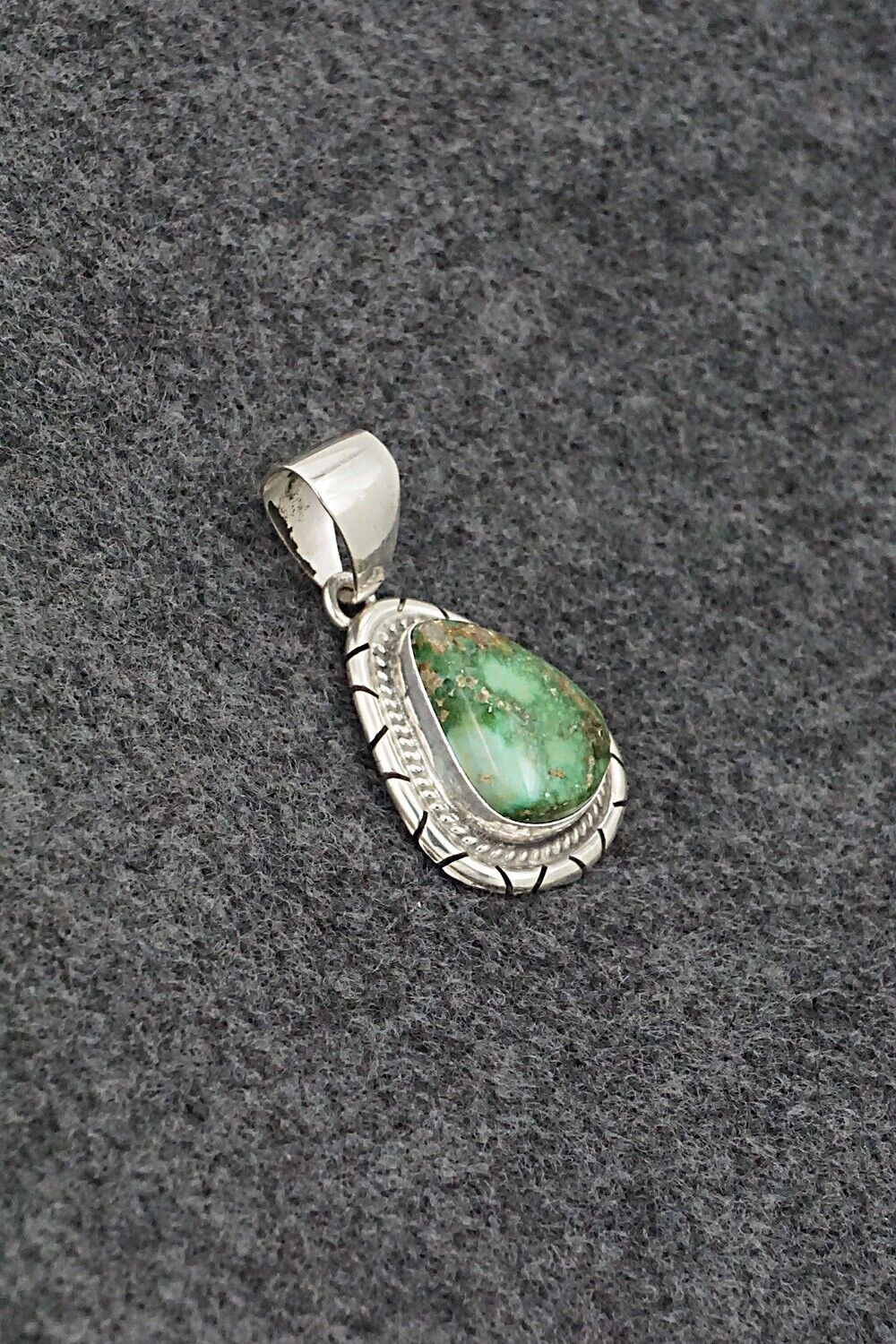 Turquoise & Sterling Silver Pendant - Peggy Skeets