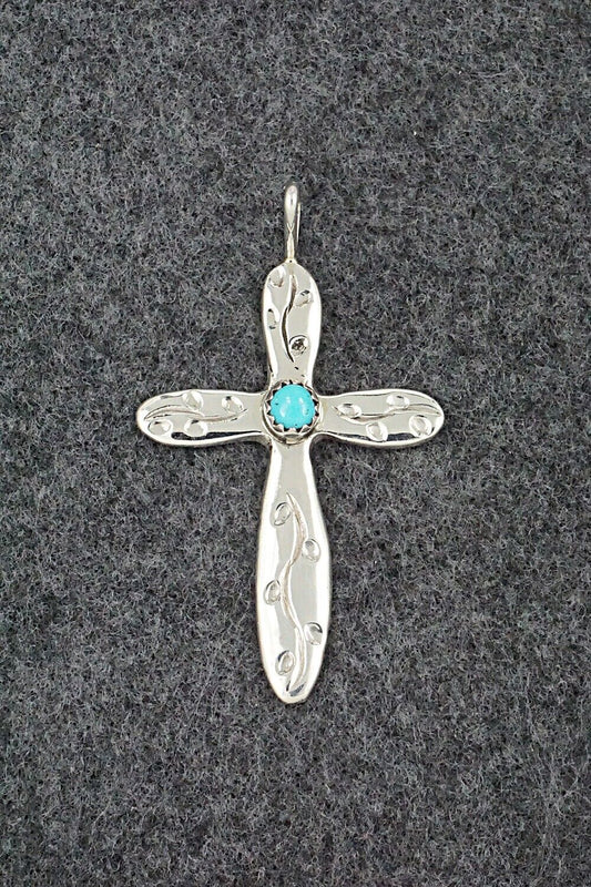 Turquoise & Sterling Silver Pendant - Pauline Nelson