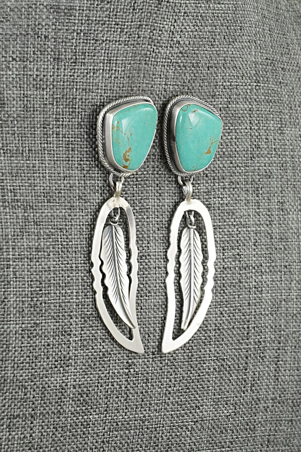 Turquoise & Sterling Silver Earrings - Darrin Livingston