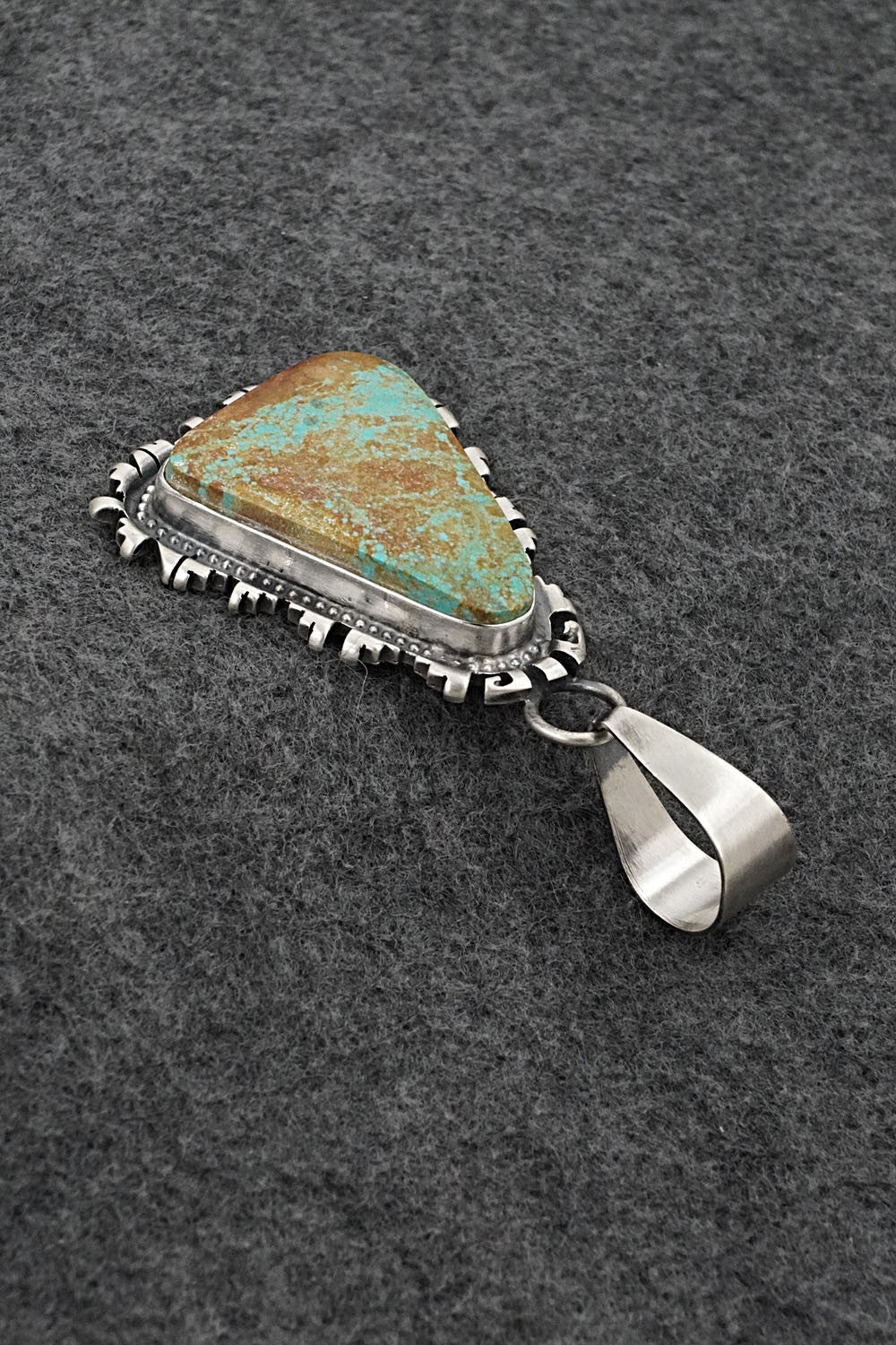 Turquoise & Sterling Silver Pendant - Randy Billy