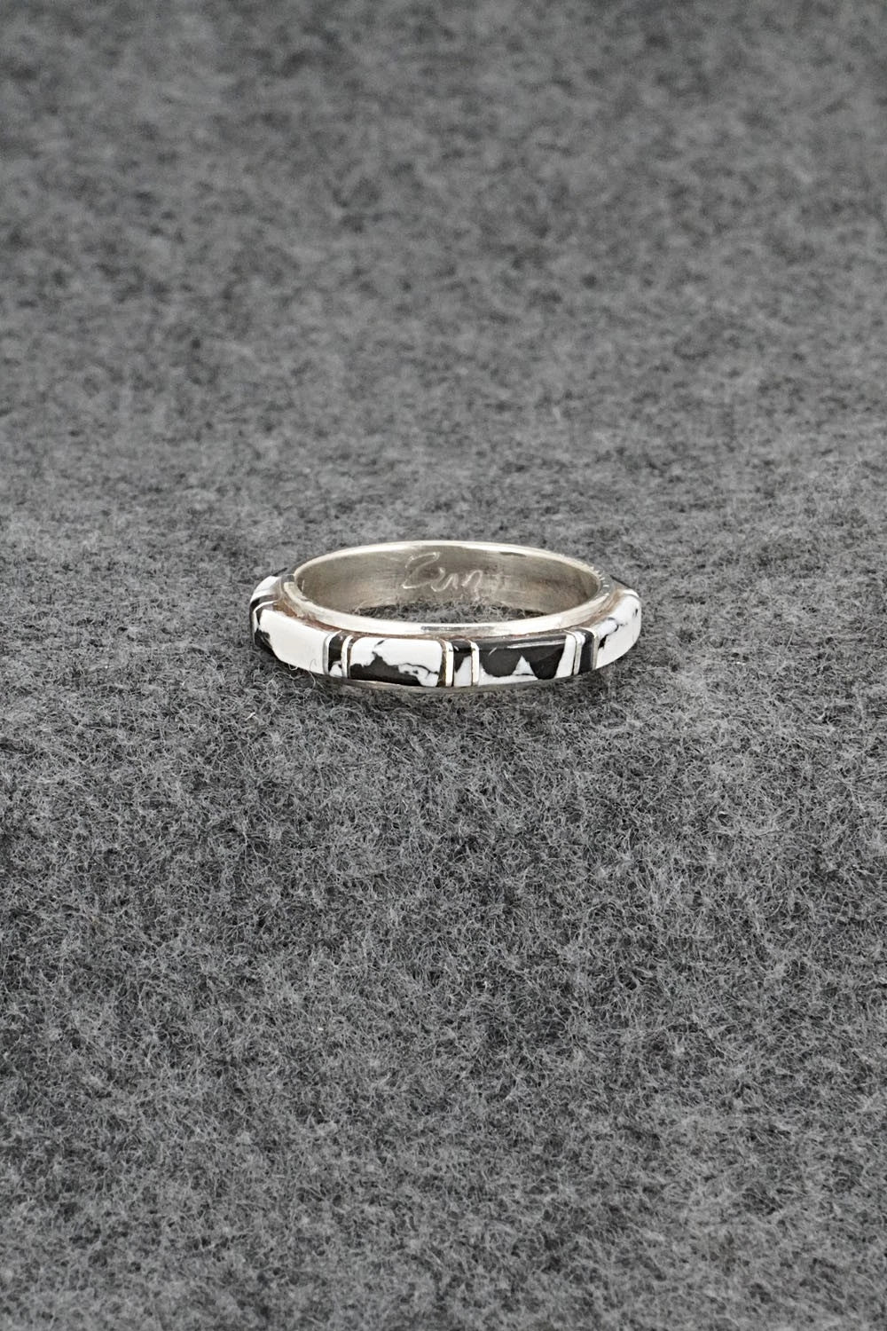 White Buffalo & Sterling Silver Ring - Terrance Panteah - Size 10