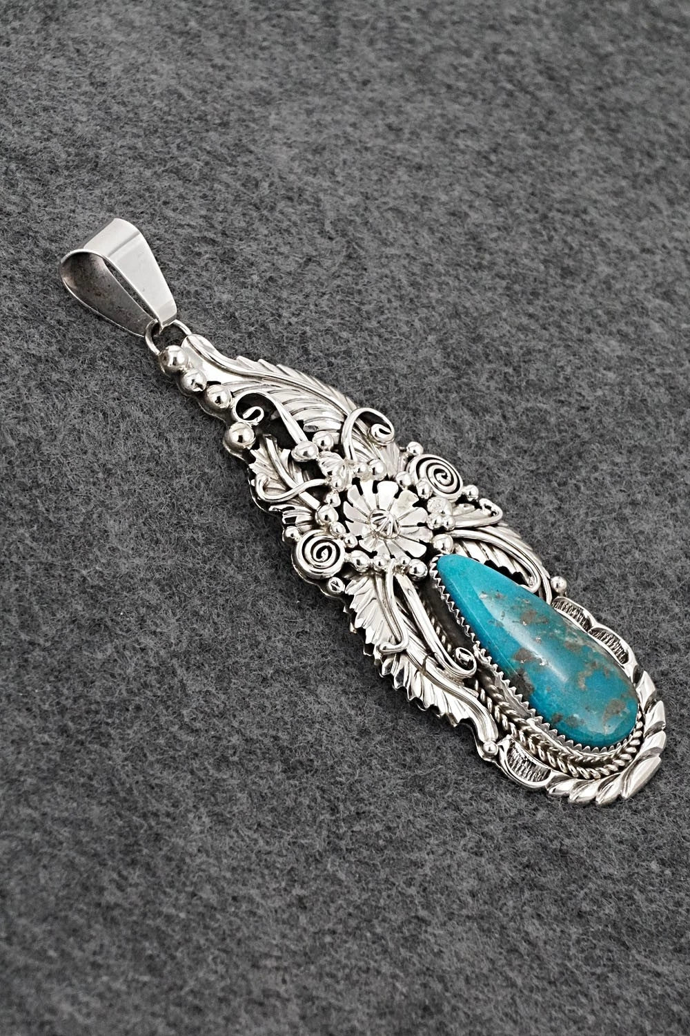 Turquoise & Sterling Silver Pendant - Albert Smith