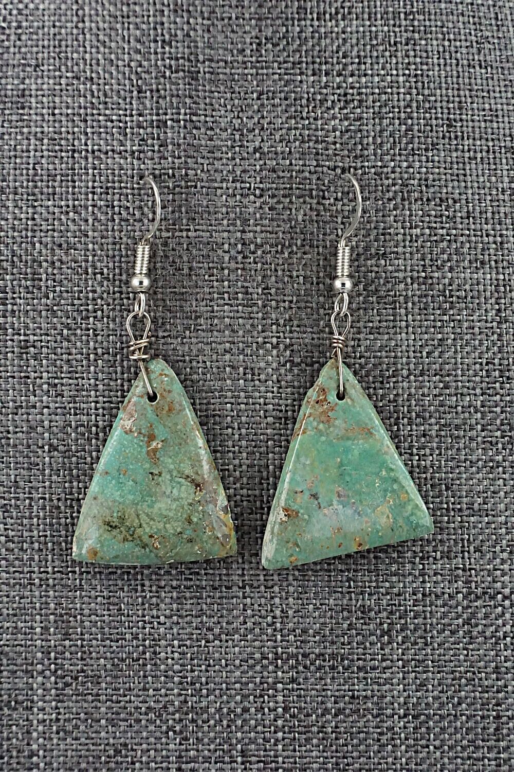Turquoise & Sterling Silver Earrings - Joe Garcia