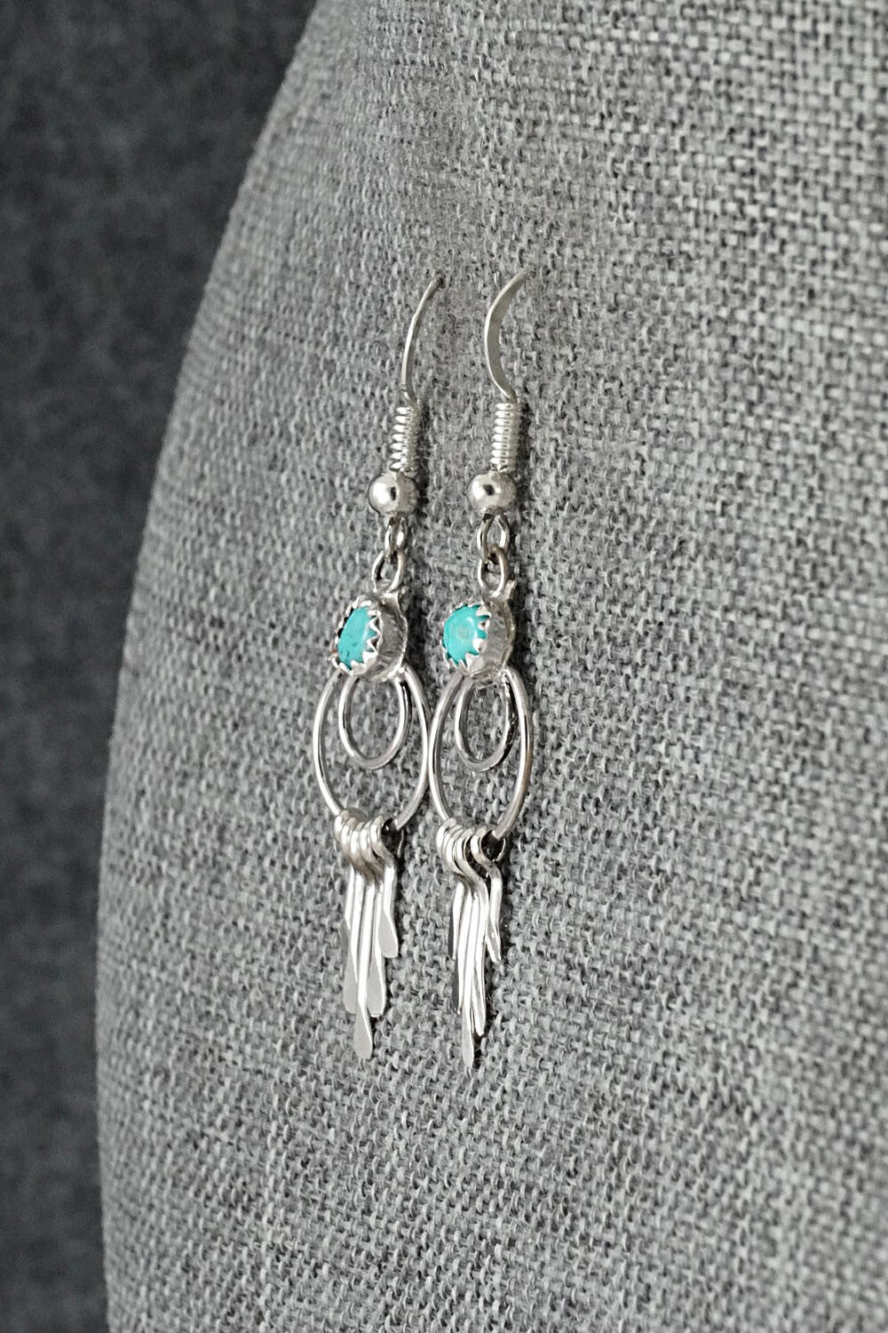Turquoise & Sterling Silver Earrings - Cornelia Yazzie