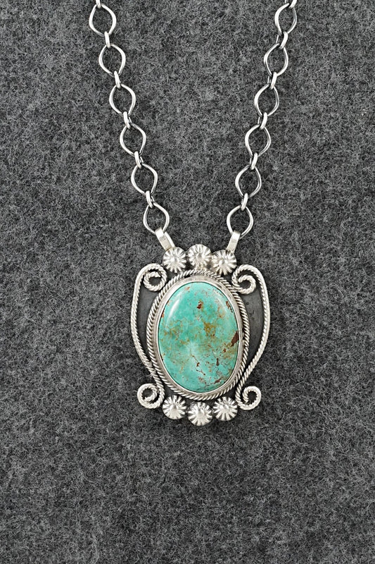 Turquoise & Sterling Silver Necklace - Cordell Platero