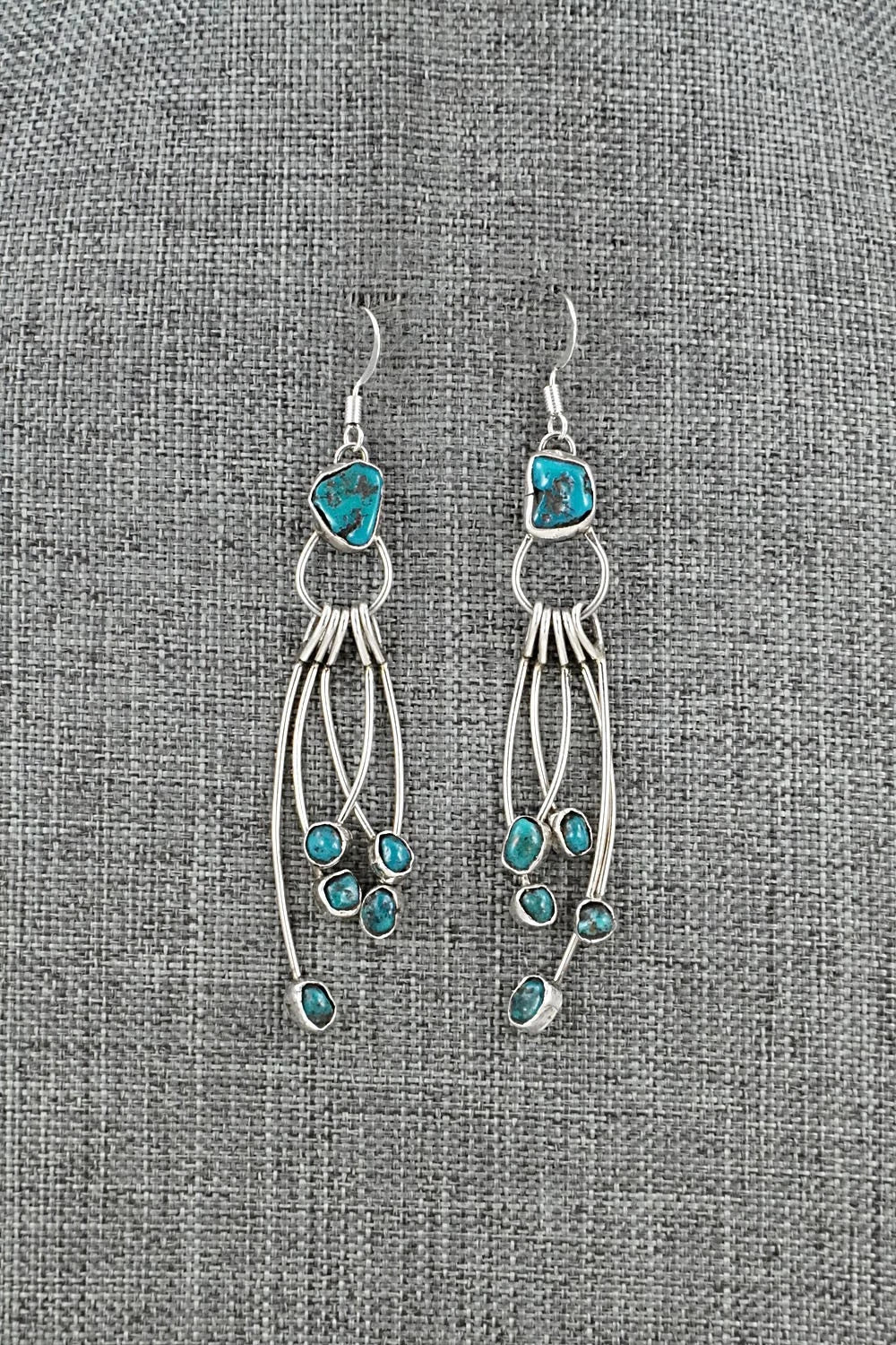 Turquoise & Sterling Silver Earrings - Priscilla Reeder