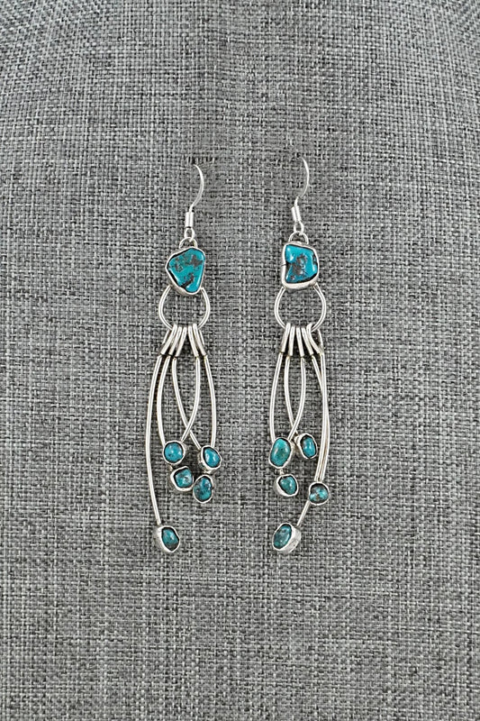 Turquoise & Sterling Silver Earrings - Priscilla Reeder