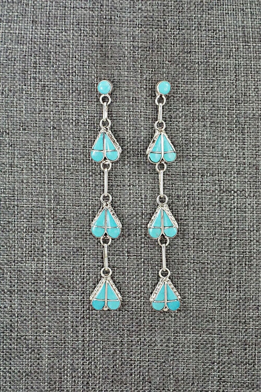 Turquoise and Sterling Silver Earrings - Velda Nastacio