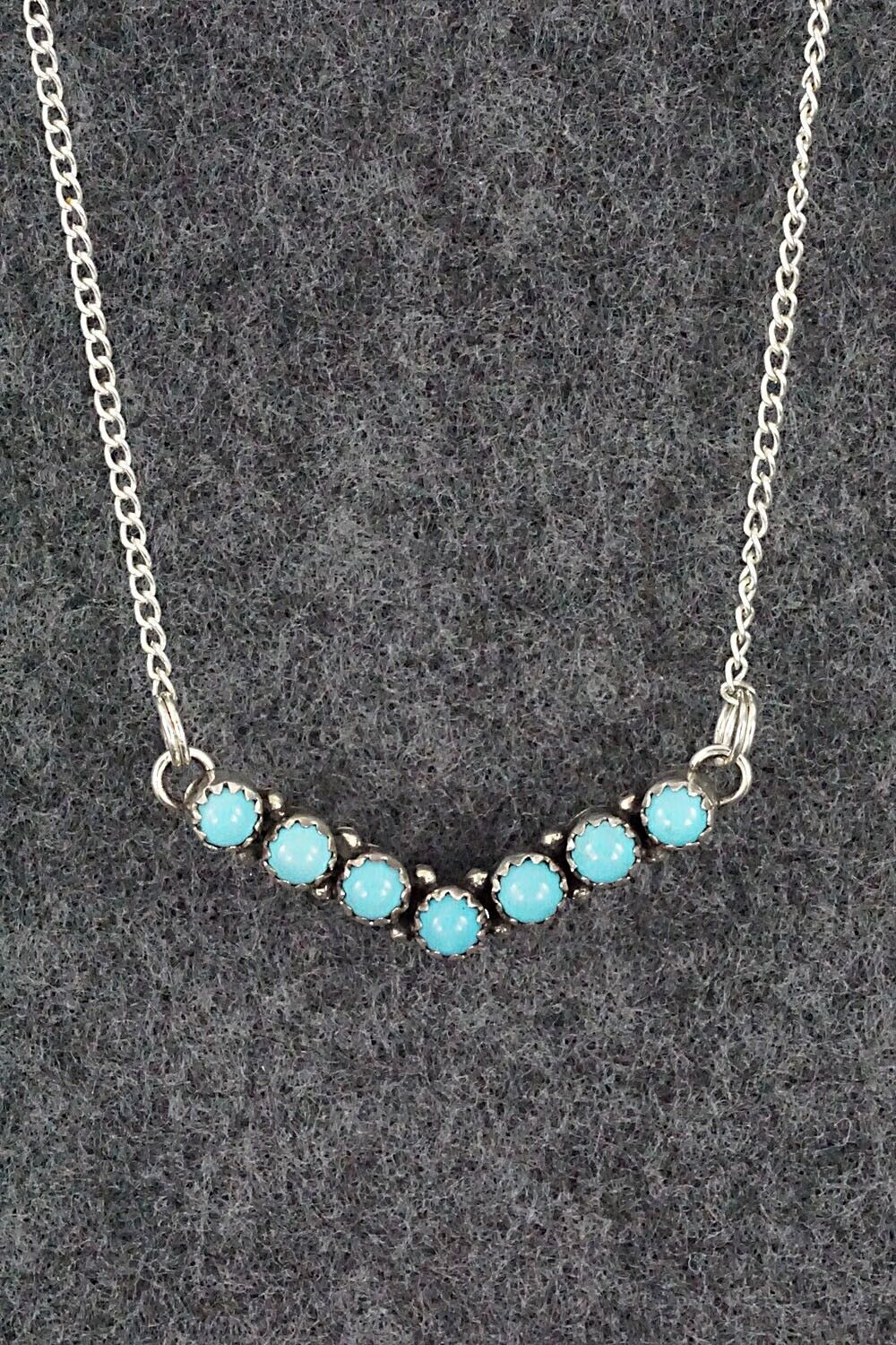 Turquoise & Sterling Silver Necklace - Renell Chaco