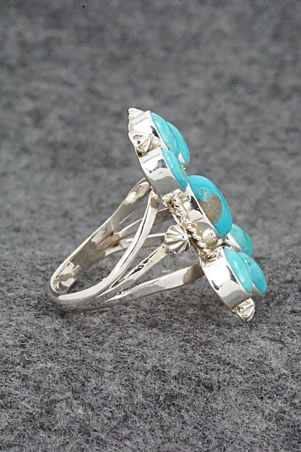 Turquoise & Sterling Silver Ring - Roberta Begay - Size 9.5