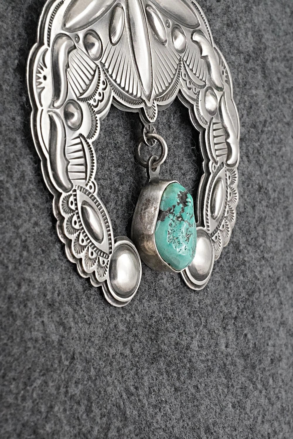 Turquoise & Sterling Silver Necklace - Roland Dixson