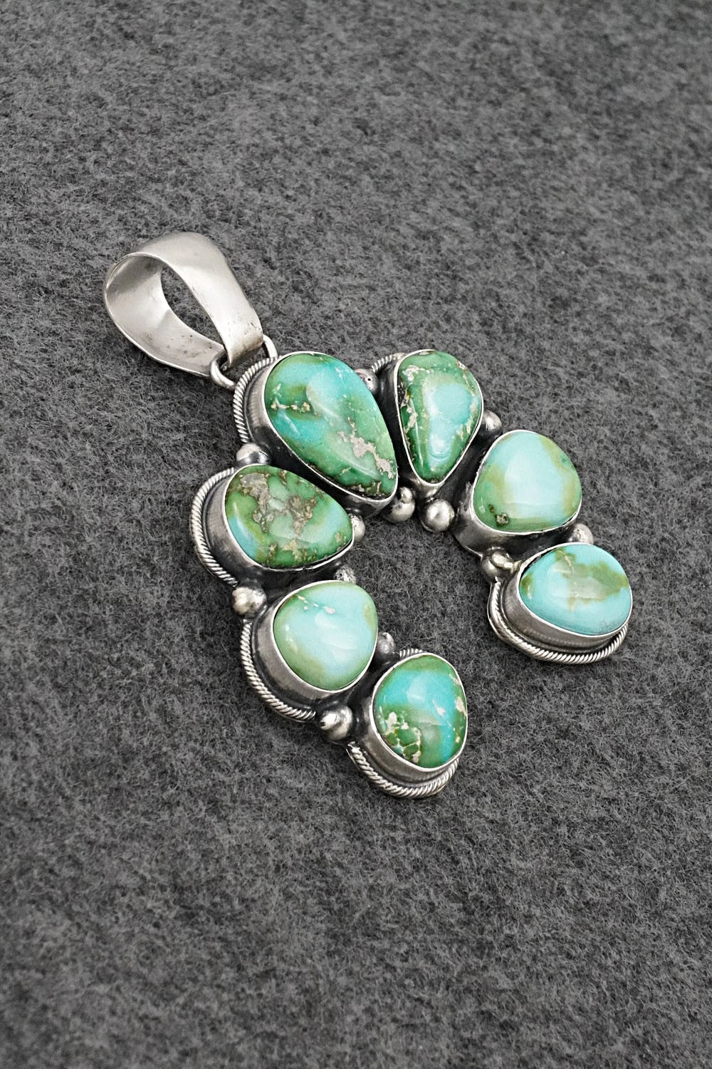 Turquoise & Sterling Silver Pendant - Paul Livingston