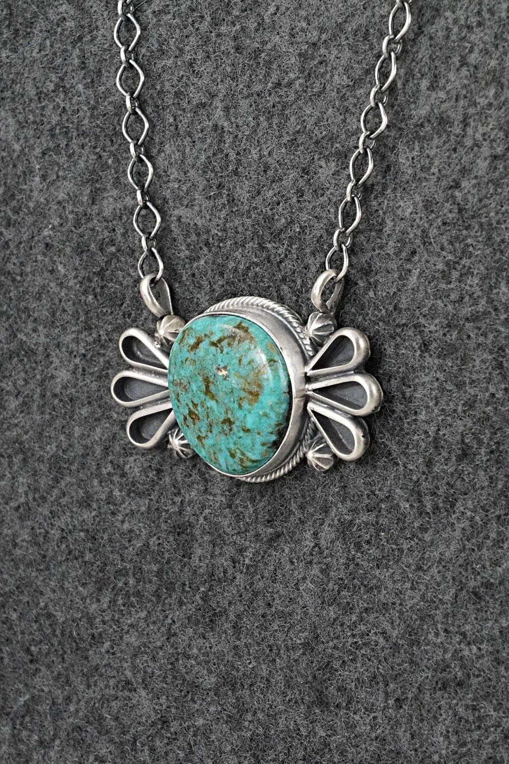 Turquoise & Sterling Silver Necklace - Darrin Livingston