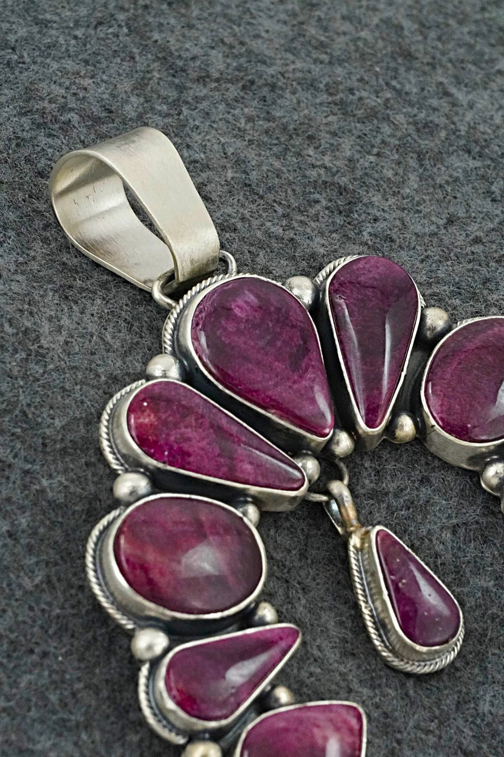 Spiny Oyster & Sterling Silver Pendant - Paul Livingston