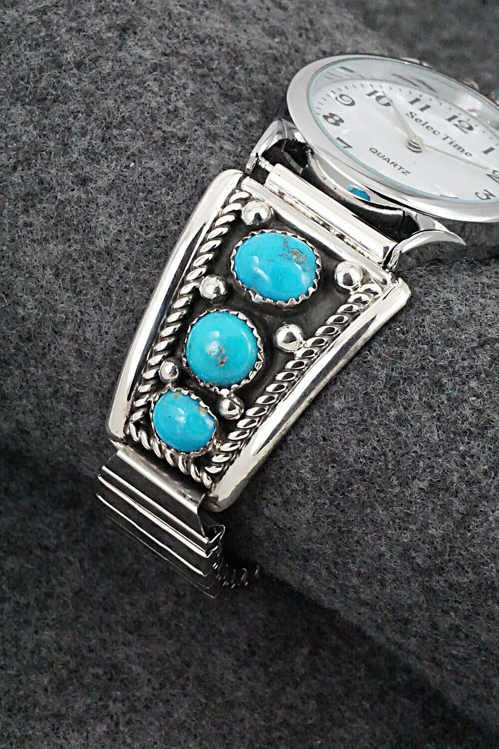 Turquoise & Sterling Silver Watch Bracelet - Paul Largo