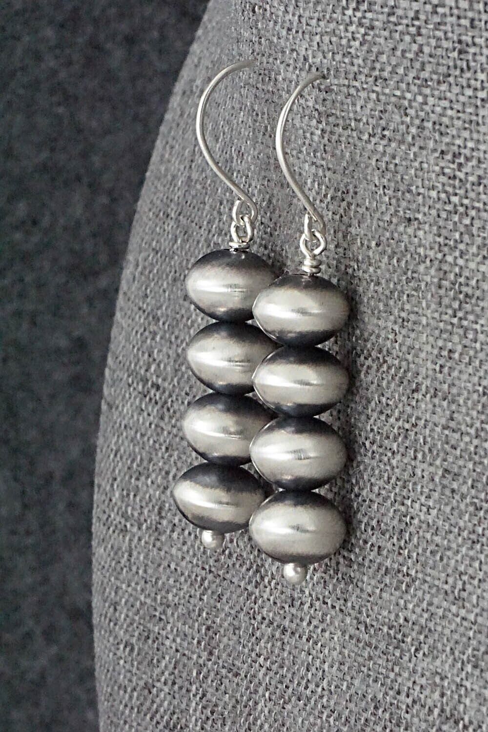 Sterling Silver Navajo Pearl Earrings - Bryannen Halwood