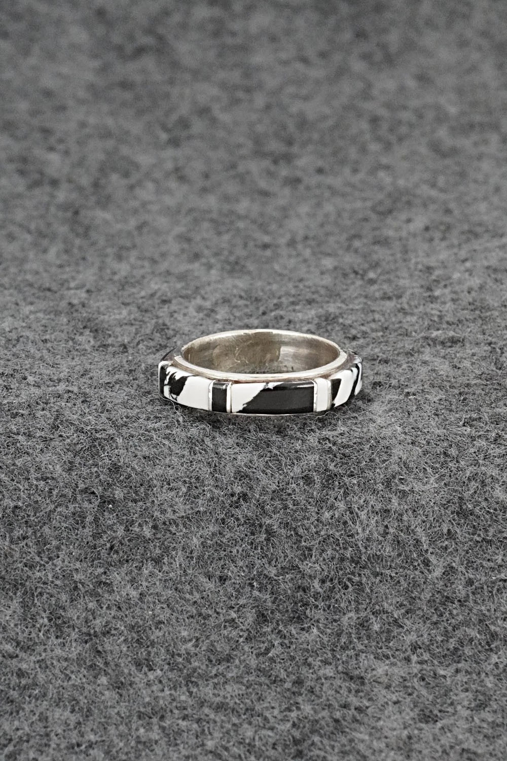 White Buffalo & Sterling Silver Ring - Terrance Panteah - Size 6