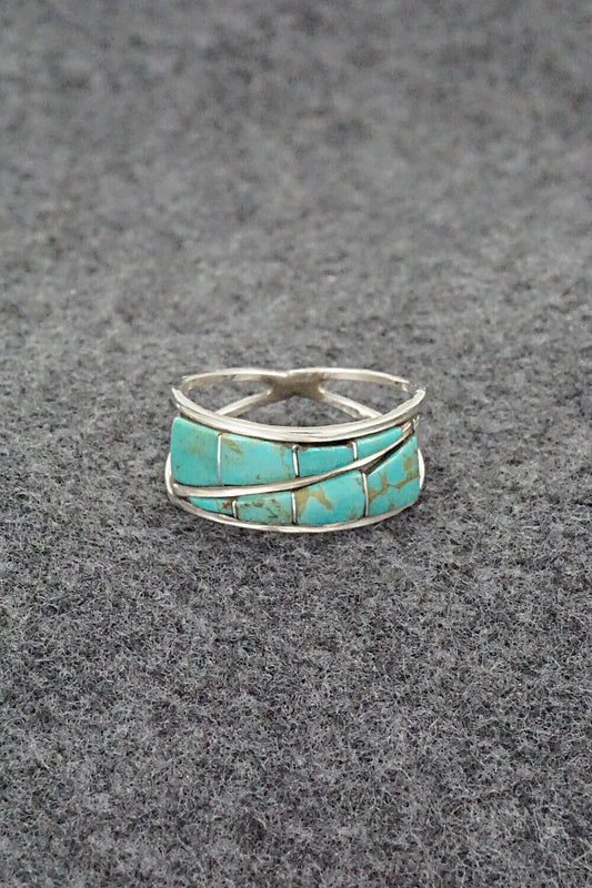 Turquoise & Sterling Silver Ring - Debbie Livingston - Size 9.5