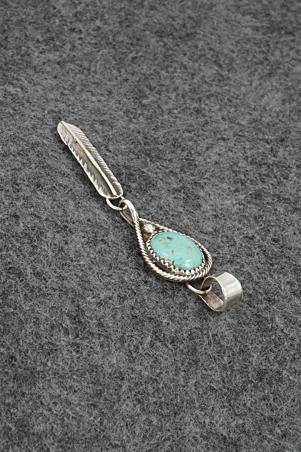 Turquoise & Sterling Silver Pendant - Priscilla Reeder
