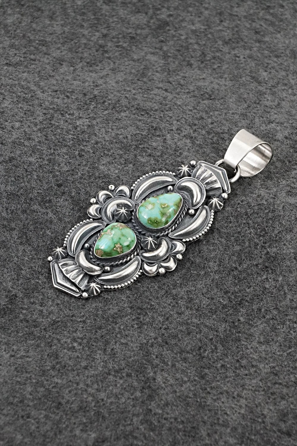 Turquoise and Sterling Silver Pendant - Derrick Gordon
