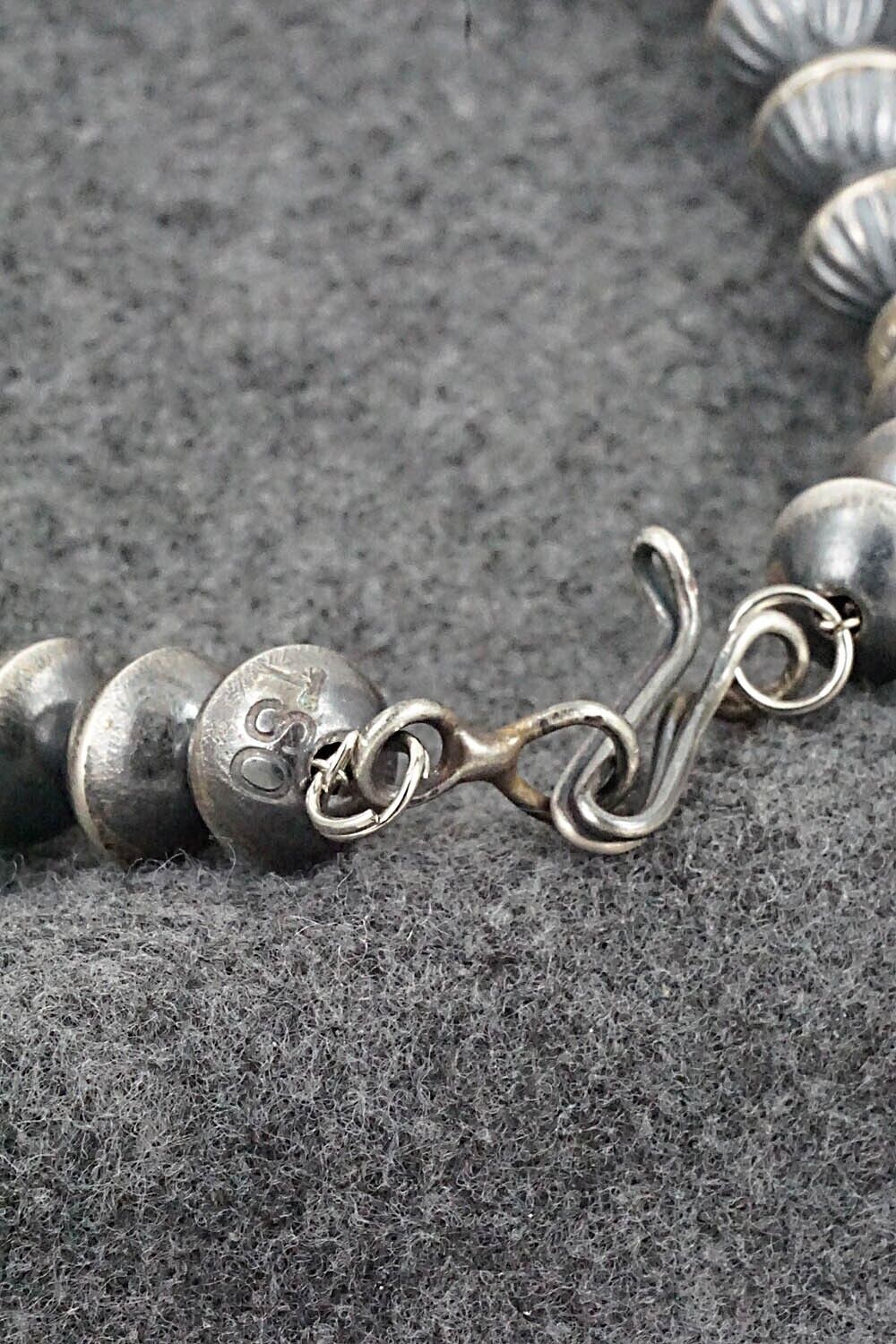 Navajo Pearl Sterling Silver Necklace Set - Virginia Tso