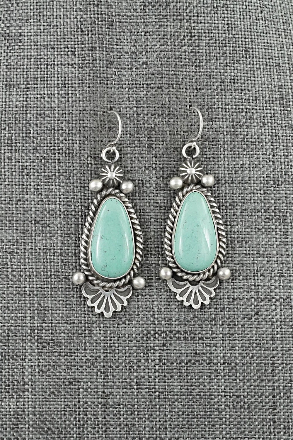Turquoise & Sterling Silver Earrings - Michael Calladitto
