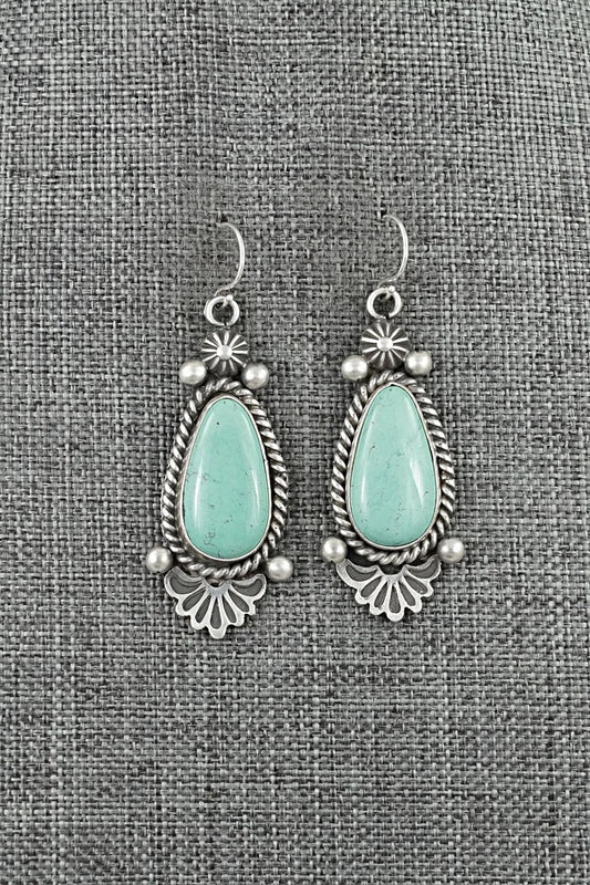 Turquoise & Sterling Silver Earrings - Michael Calladitto