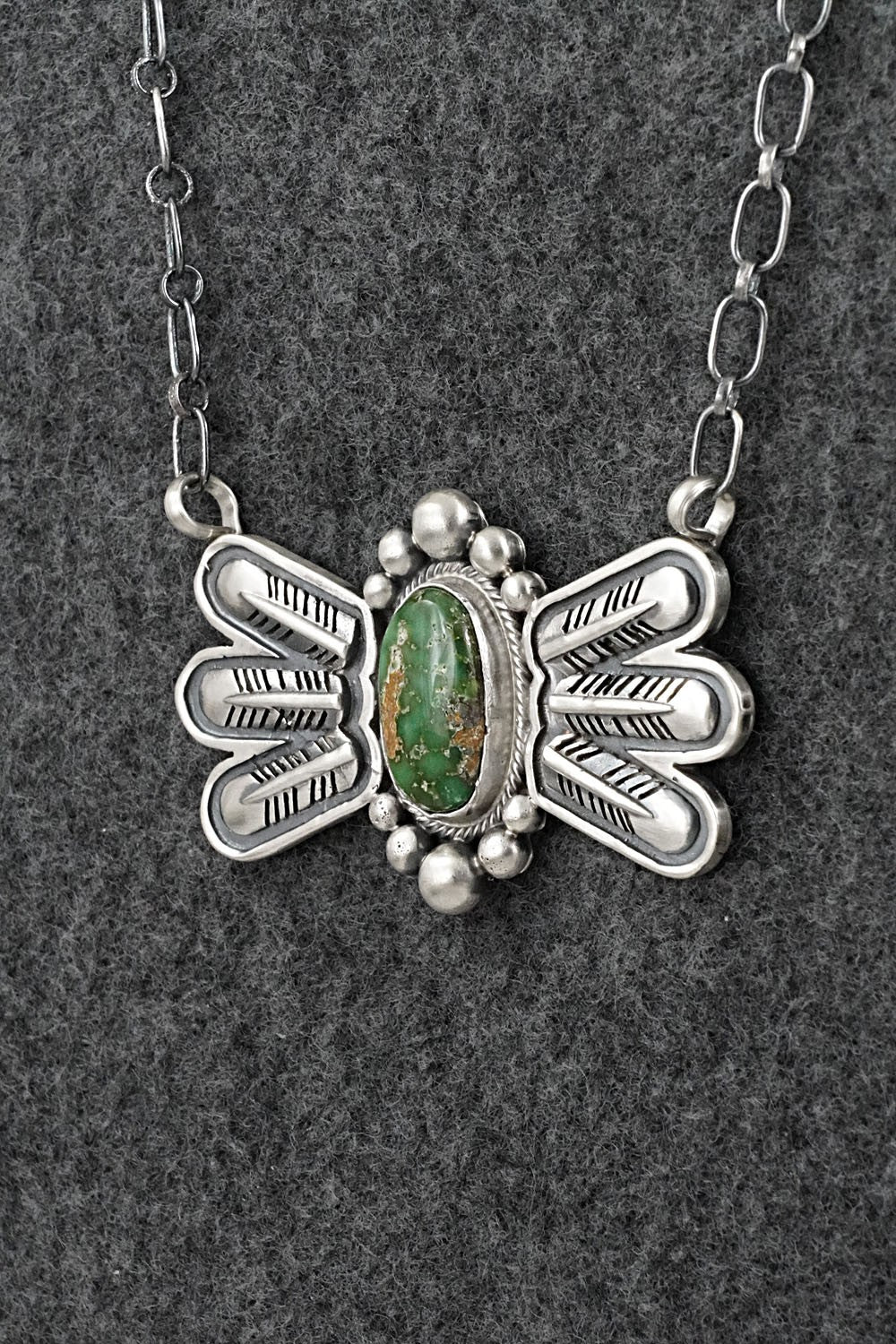 Turquoise & Sterling Silver Necklace - Verley Betone