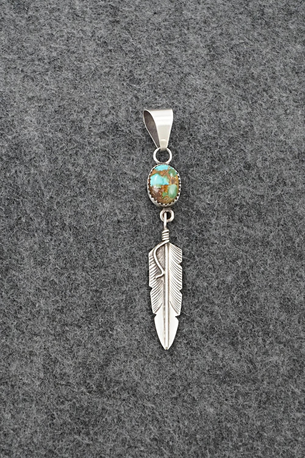 Turquoise & Sterling Silver Pendant - Chris Charley