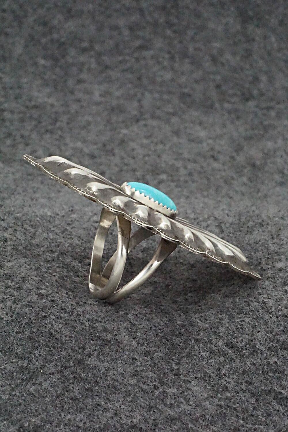 Turquoise & Sterling Silver Ring - Rita Lee - Size 8.5