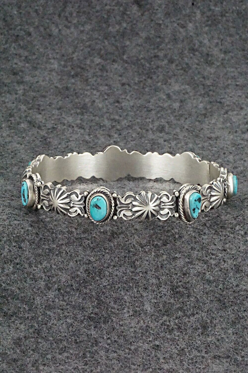 Turquoise & Sterling Silver Bangle Bracelet - Thomas Yazzie