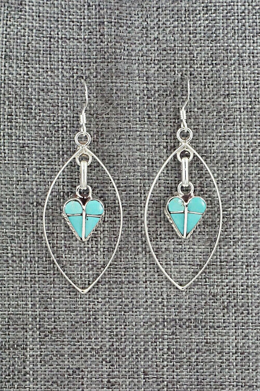 Turquoise and Sterling Silver Earrings - Velda Nastacio