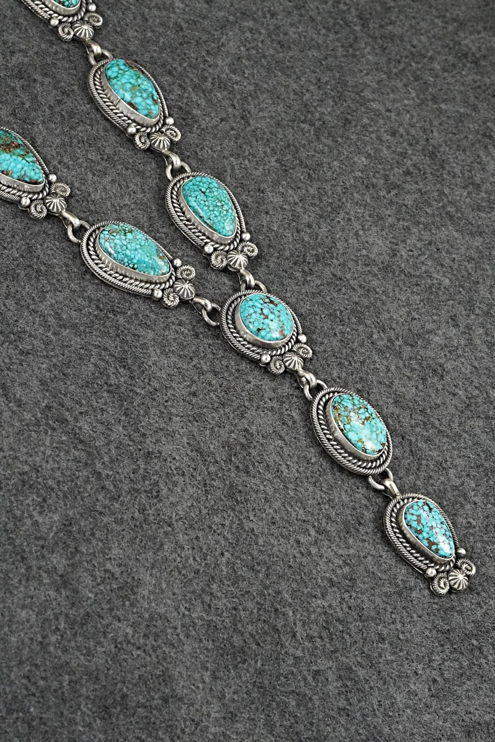 Turquoise & Sterling Silver Necklace and Earrings Set - Rosita Calladitto
