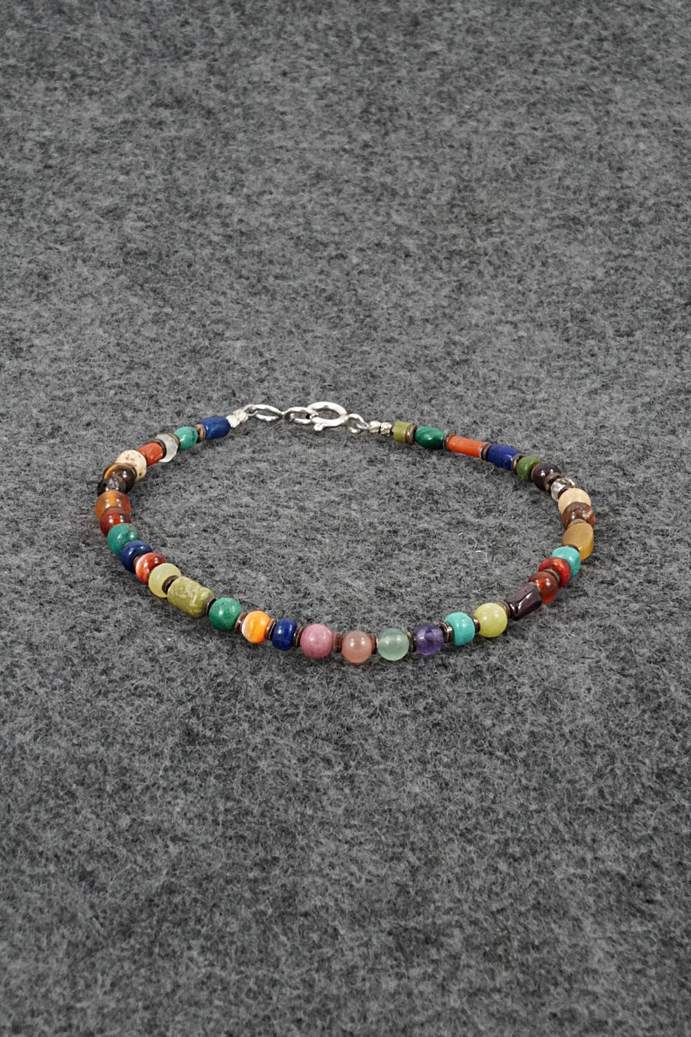 Multi-Stone & Sterling Silver Bracelet - Helen Tsosie