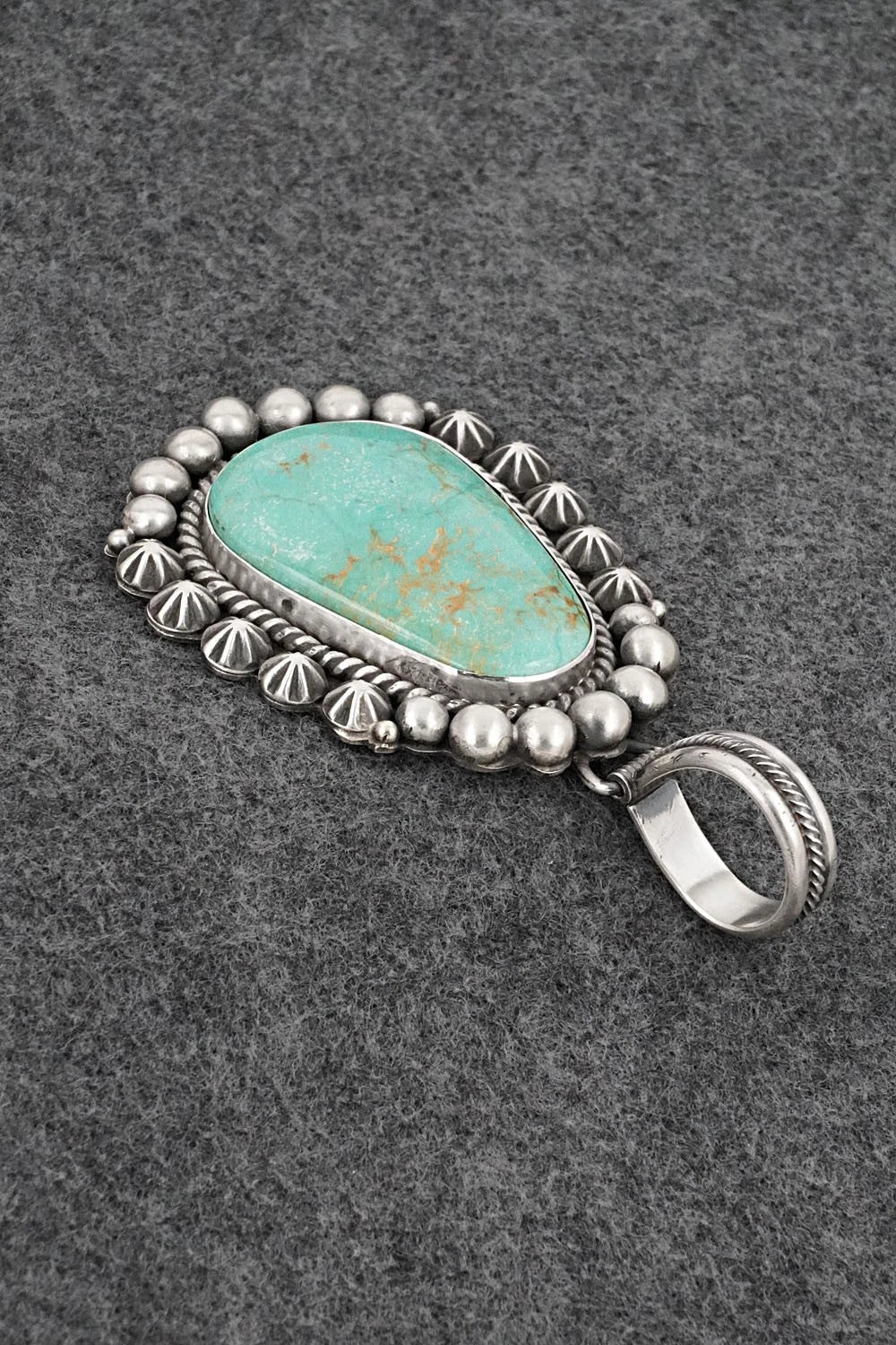 Turquoise & Sterling Silver Pendant - Rosita Calladitto